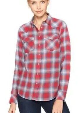 Levi's Womens Pearl-Snap Western Shirt - Small